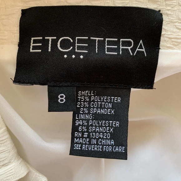 ETCETERA Ivory Animal Textured "Caspian" Zippered Moto Jacket size 8 NWT - Picture 8 of 14